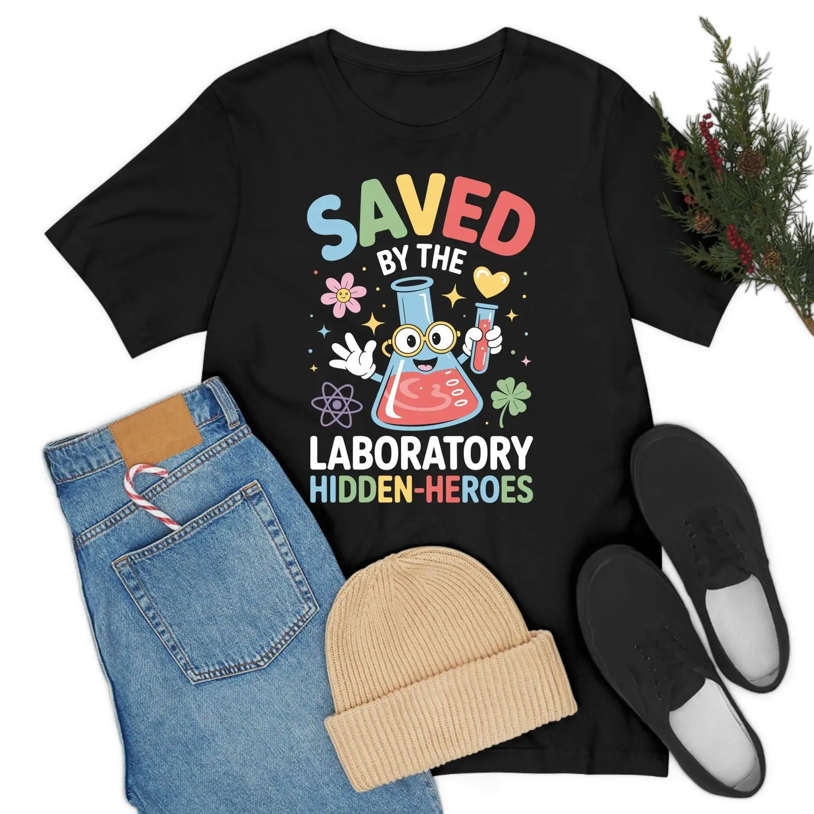 Medical Lab Graphics - Camiseta de laboratorio Hidden Heros Lab