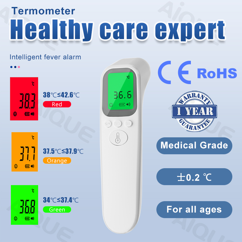 Digital Thermometer Infrared - AiQUE Termómetro Infrarrojo Frontal ℃ /