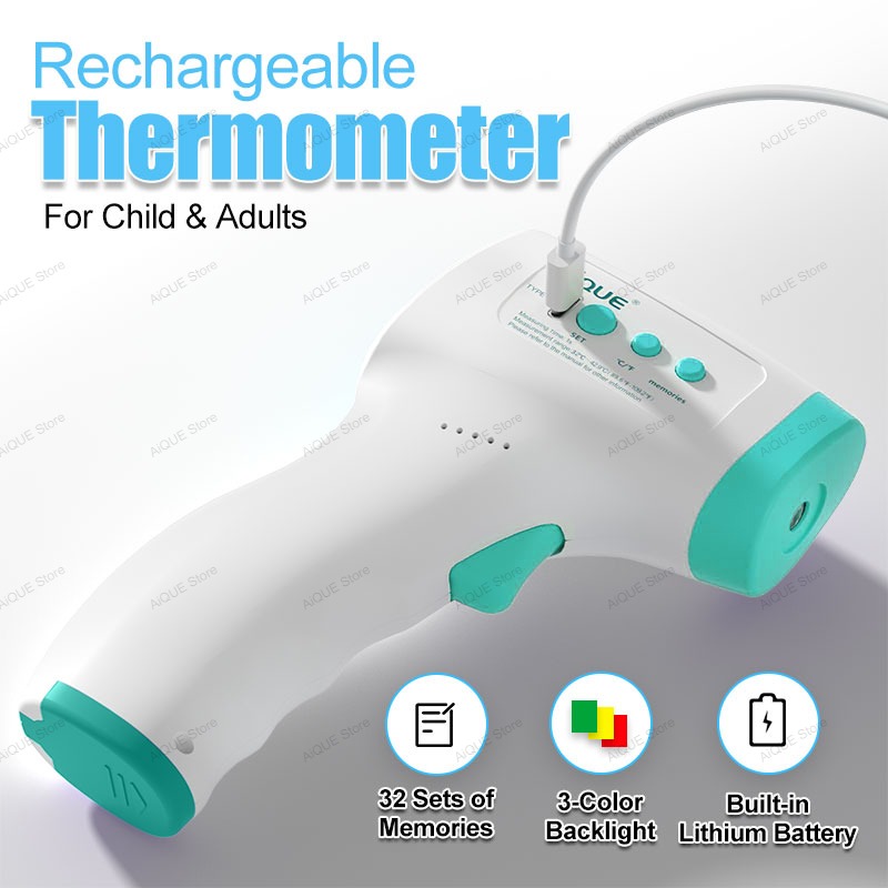 Digital Thermometer Infrared - AiQUE Digital Recargable ℃ ℉ Termómetro
