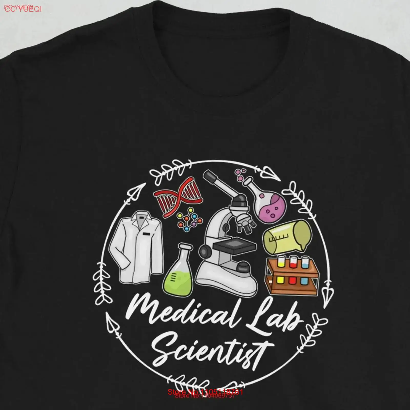 Medical Lab Graphics - Camiseta médica de científico de laboratorio