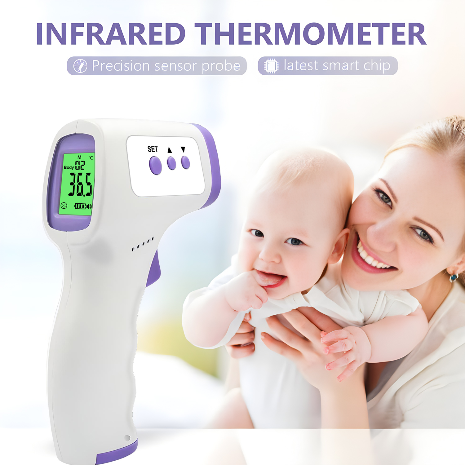 Termómetro de frente sin conta - Digital Thermometer Infrared reseña y precio