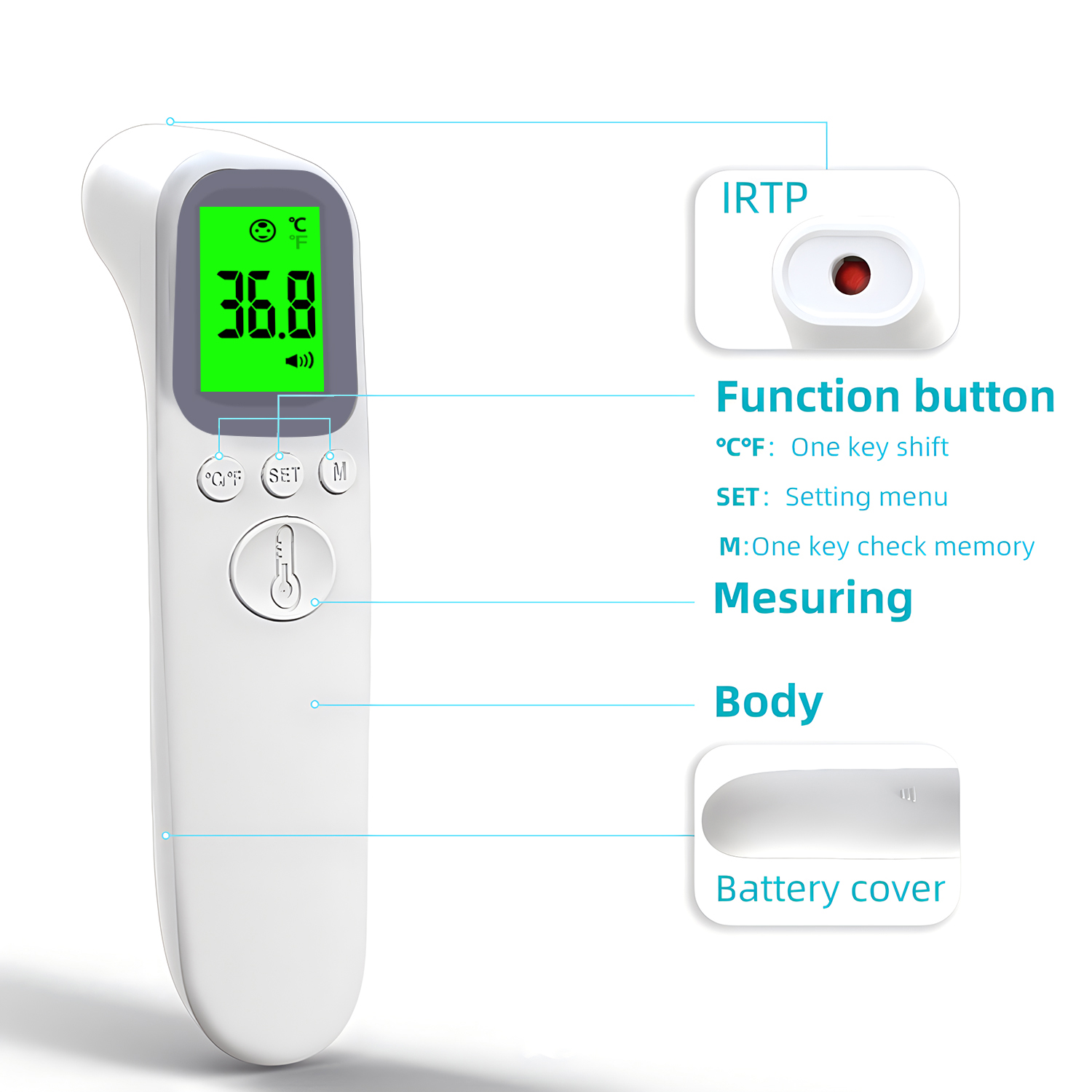 Termómetro Digital infrarrojo  - Digital Thermometer Infrared reseña y precio