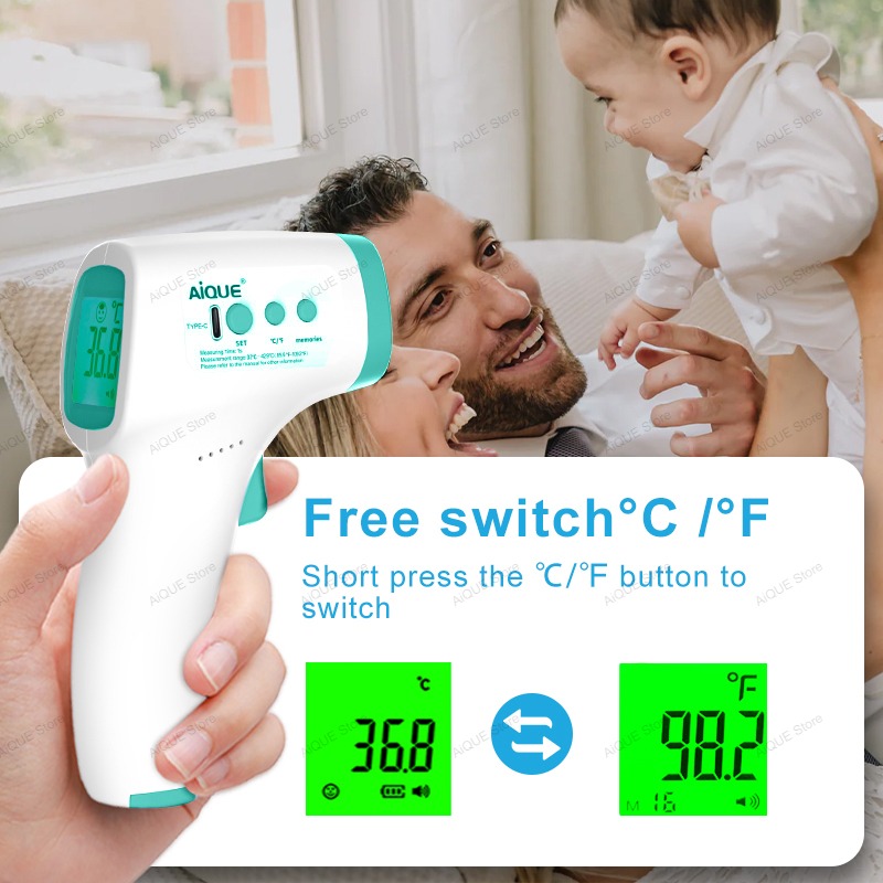 AiQUE Digital Recargable ℃ ℉   - Digital Thermometer Infrared reseña y precio