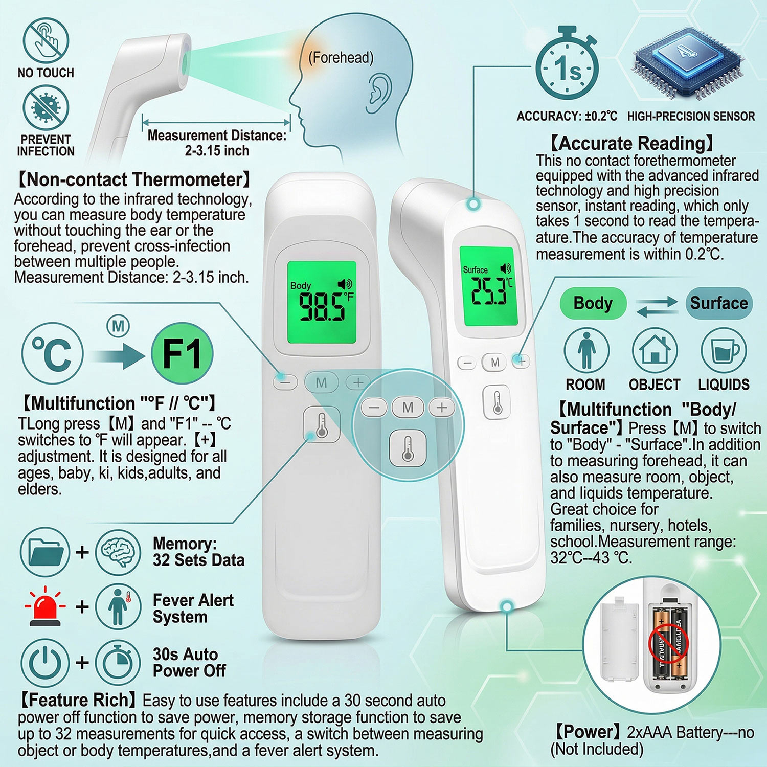 Termómetro Digital de Frente E - Digital Thermometer Infrared reseña y precio