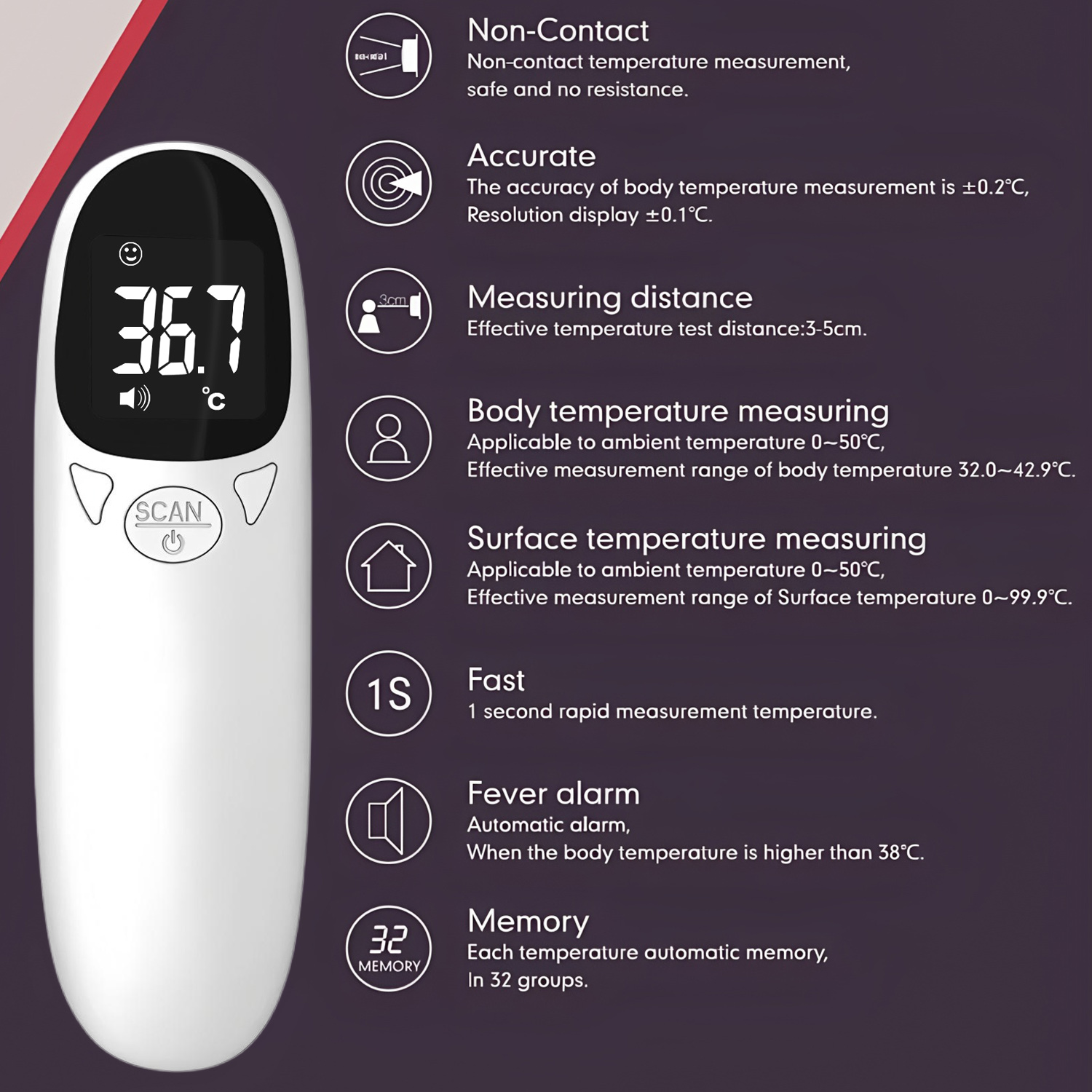 Termómetro Infrarrojo Médico D - Digital Thermometer Infrared reseña y precio
