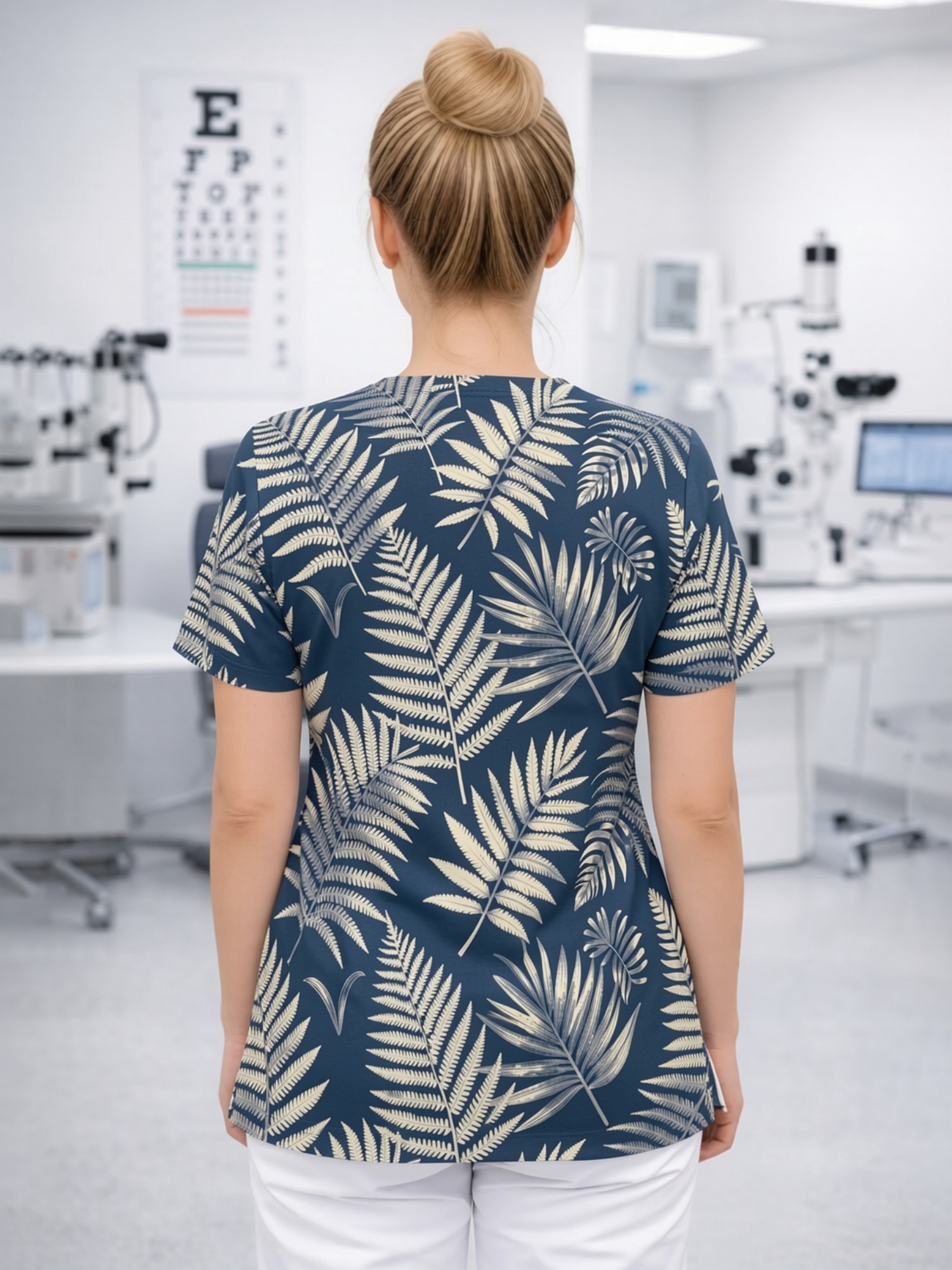 Blusa Médica con Cuello en V p - Medical Lab Uniform reseña y precio