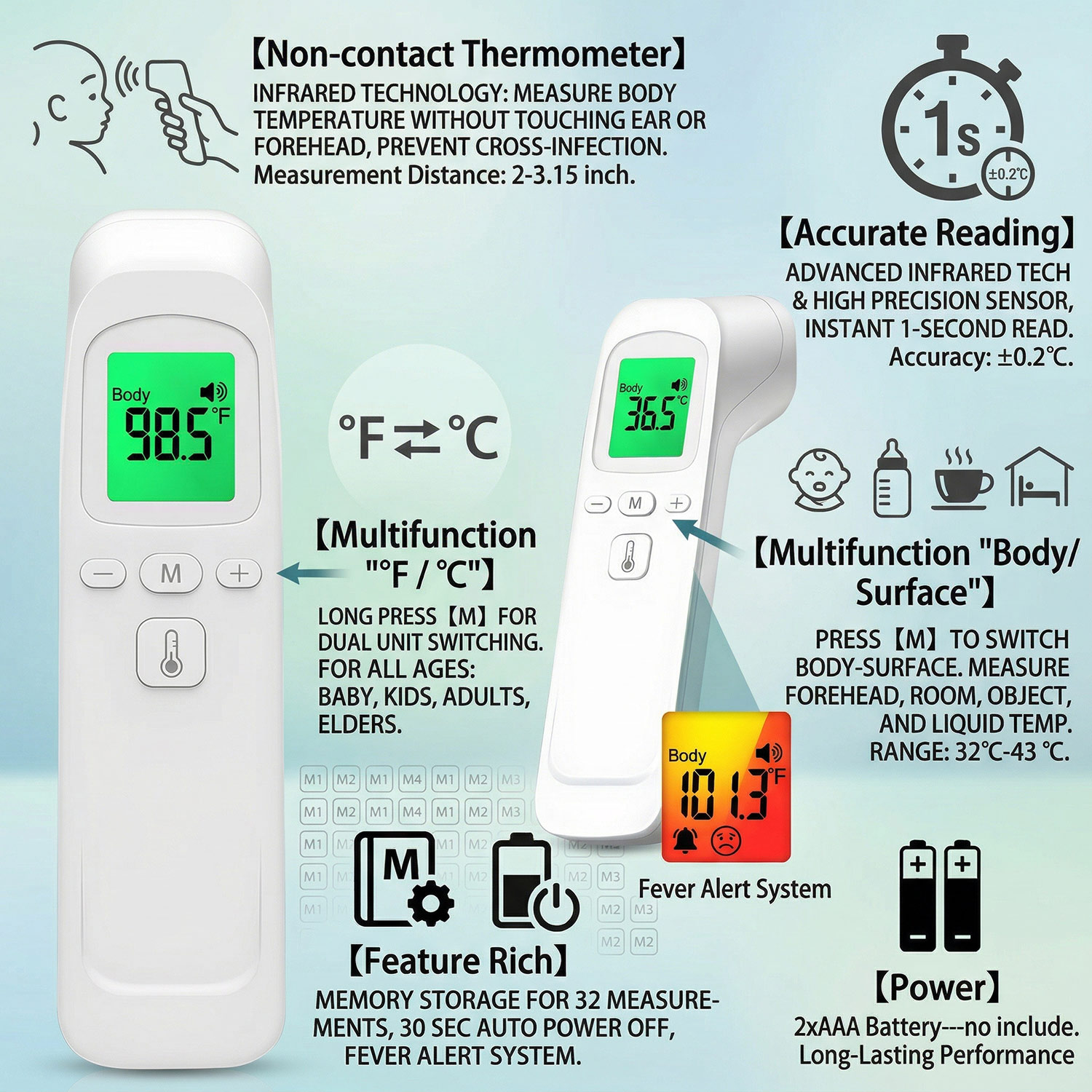 Termómetro Médico Sin Contacto - Digital Thermometer Infrared reseña y precio